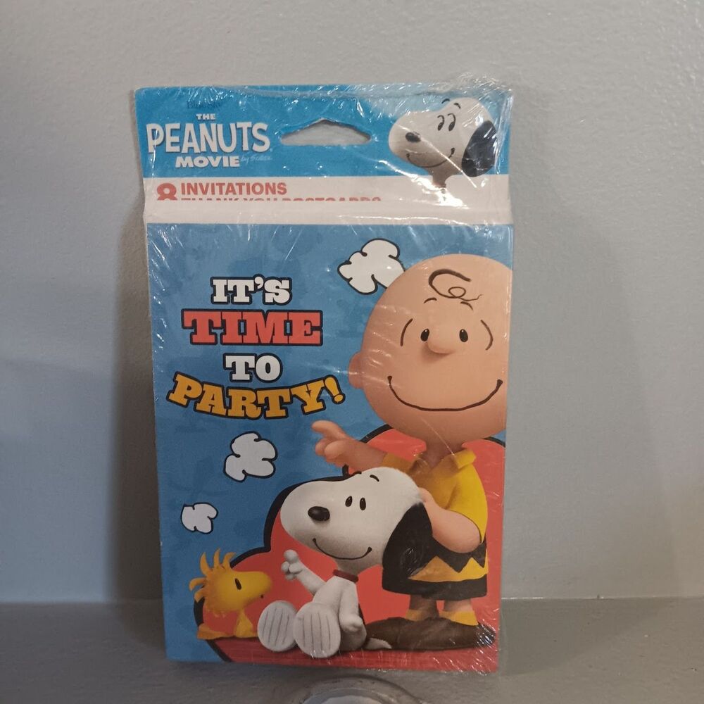Snoopy Charlie Brown Party Invitations